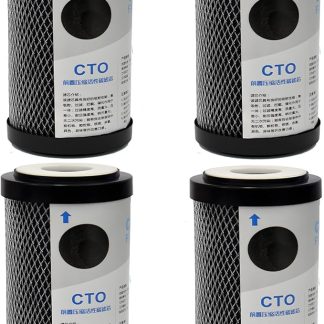 Фильтр для воды с активированным углем CTO размером 2,5 x 5 дюймов, сменный для систем обратного осмоса, автодомов и всего дома, подходит для любого корпуса диаметром 5 дюймов (комплект из 4 штук).