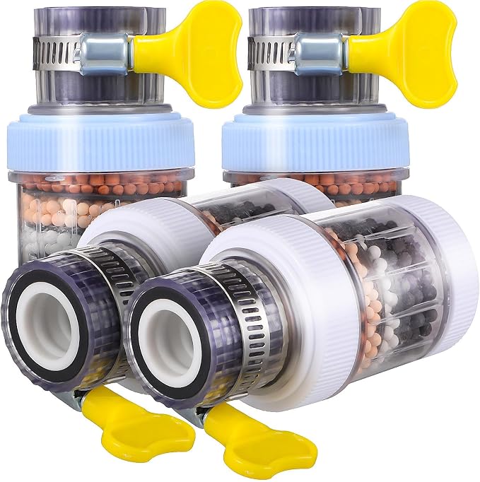 4 Stück Küchenwasserhahnfilter für Küche und Bad, Abs