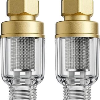 Sediment-Wasserfilter Inline-Vorfilter 2er-Pack Sichtbares Gehäuse