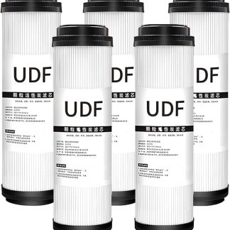 5 Stück körnige Aktivkohle, Ersatzfilter für das ganze Haus vor und nach der Reinigung, Umkehrosmose-Wassersystem unter der Spüle, 10 Zoll