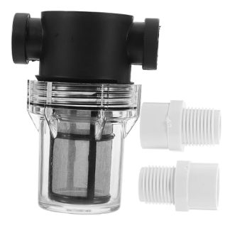 Anneome Wasserfilter из ПВХ и 304 Edelstahl 20 мм Anschluss 80 Mesh Schwarz Langlebig и Installieren für Gartenbewässerung