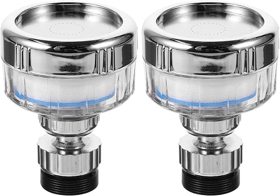 Wasserhahnfilter 2 Stück Silber Abs für Badezimmer und Küche