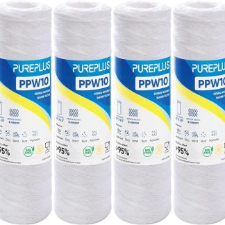 Домашний осадочный фильтр PUREPLUS 5 микрон 10 дюймов x 2,5 дюйма от Faserwickel für Brunnenwasser — заменитель RO-системы, WP-5, Aqua-Pure AP110, CFS110, Culligan P5, WFPFC4002 6 шт.