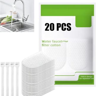 100 Stück Wasserhahn Filterbeutel mit Bändern, Mieter-freundlicher (20шт)