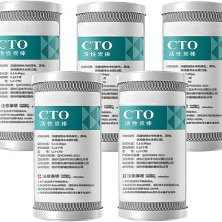 Фильтр для воды с активированным углем CTO размером 2,5 x 5 дюймов для систем обратного осмоса, автодомов и всего дома, подходит для любого корпуса диаметром 5 дюймов (комплект из 5 штук).