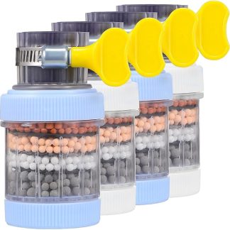 iplusmile 4 Stück Wasserhahnfilter aus Abs Spritzschutz Leicht zu Installieren Wasserfilter für Wasserhahn Küche und Bad für Zuhause Zufällige Farbe