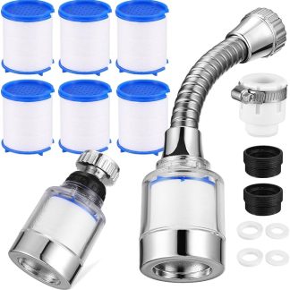 6 Filtereinsätzen Wasserhahnfilter Satz und Kurzbrause