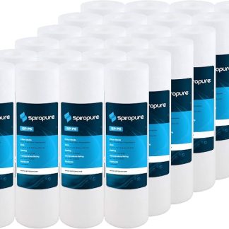 Фильтр для осадка SpiroPure для Pentek P5 155014-43 SDC-25-1005, полипропиленовый, 10 x 2,5 дюйма, 5 микрон (упаковка из 24 шт.)