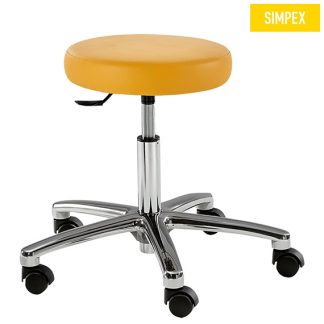 Simpex Drehrollhocker PENNY Manus Standard – Orange, weiche Rollen