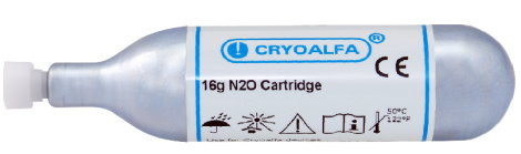Cryoalfa N2O-Kapsel 16 gr. (für Cryoalfa Super und LUX-Geräte)